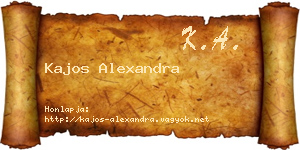 Kajos Alexandra névjegykártya