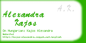 alexandra kajos business card